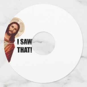 Christian Jesus is Watching you, Jesus I Saw That Wine Glass Tag