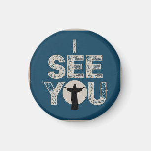 Christian Jesus is Watching you, Jesus I See You Magnet