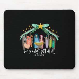Christian Jesus Merry Christmas Xmas Holiday Pajam Mouse Pad