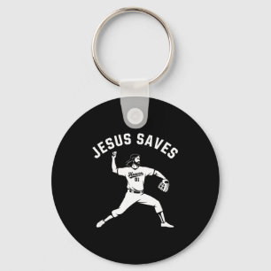 Christian Jesus Saves Baseball Tcher - Heaven 01 S Key Ring