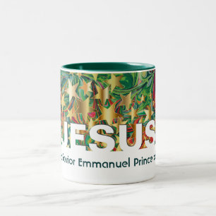 Christian JESUS Saviour Messiah Emmanuel Custom Two-Tone Coffee Mug