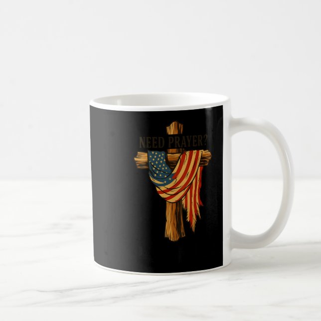 Christian Jesus Tap Me On The Shoulder Cross Usa F Coffee Mug (Right)