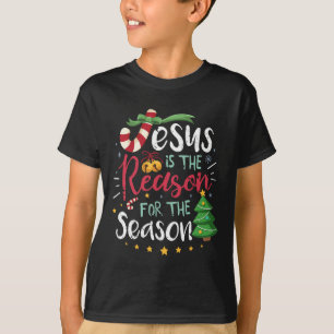 Christian Jesus The Reason Christmas Stocking Stuf T-Shirt