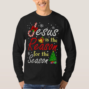Christian Jesus The Reason Christmas Stocking Stuf T-Shirt