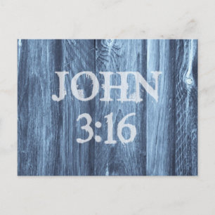 Christian John 3:16 Bible Verse Postcard