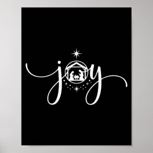 Christian Joy Nativity Christmas - joy' With Baby  Poster