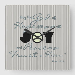 Christian Joy Square Wall Clock