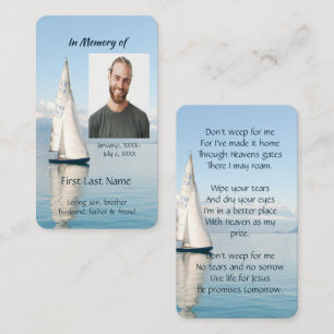 Christian Keepsake Sailor, Sailboat, Sailing Business Card