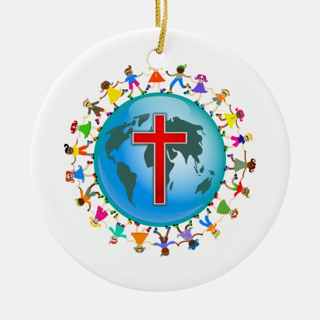 Christian Kids Ceramic Tree Decoration (Front)
