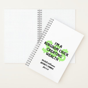 Christian KINGDOM CHICK Female Entrepreneur Notebook