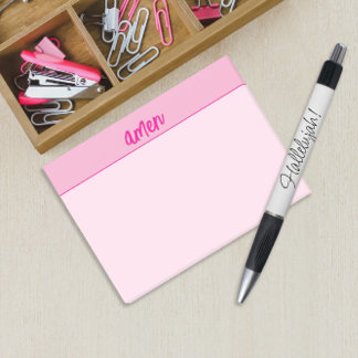 Christian Lady's Pink AMEN Minimalist Sticky  Post-it Notes