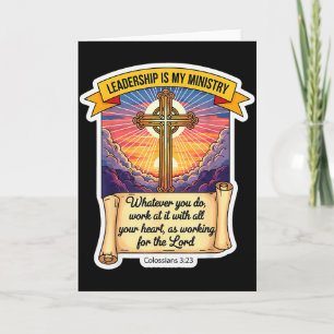 Christian Leader Leadership Is My Ministry Ceo Man Card