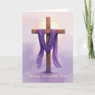 Christian Lent Reflection Journey Toward the Cross Card