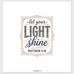 Christian Let Your Light Shine Matthew 5_16 Design