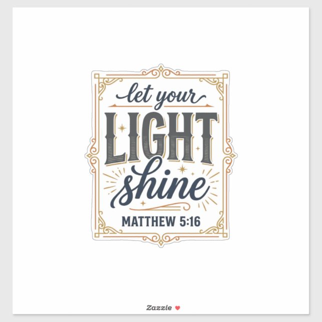 Christian Let Your Light Shine Matthew 5_16 Design (Sheet)
