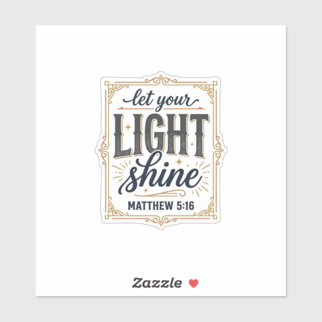 Christian Let Your Light Shine Matthew 5_16 Design (Sheet)