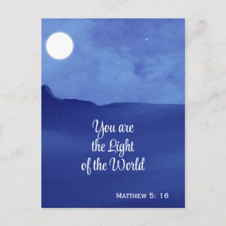 Christian Light of the World Matthew 5 16 Postcard