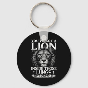 Christian Lion Praise The Lord Worship Faith  Key Ring