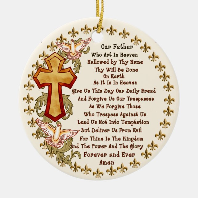 Christian Lords Prayer Ornament (Front)