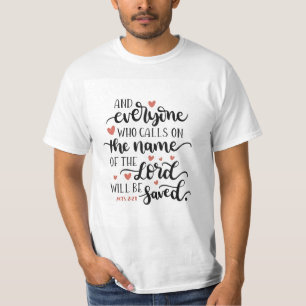 Christian Love Hearts Scripture Faith Inspired Art T-Shirt