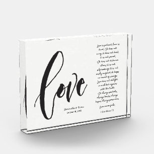 Christian Love is Patient Names Wedding date Photo Block