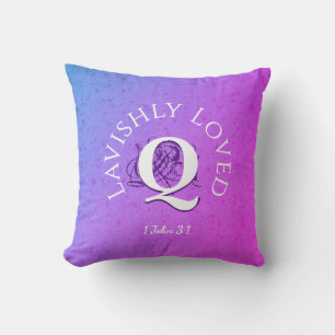 Christian   Love LAVISHLY LOVED   Monogram Cushion