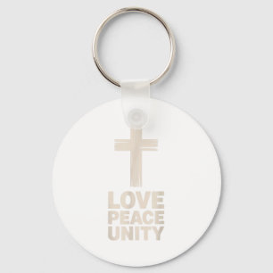 Christian Love Peace Unity Day Key Ring