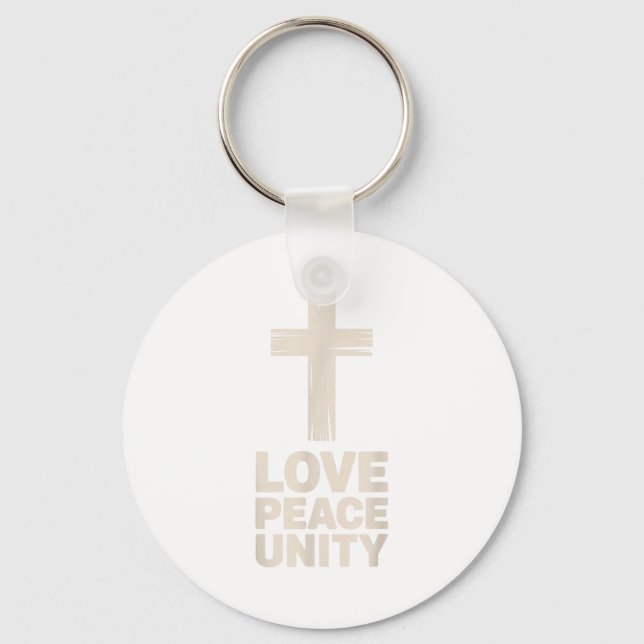 Christian Love Peace Unity Day  Key Ring (Front)
