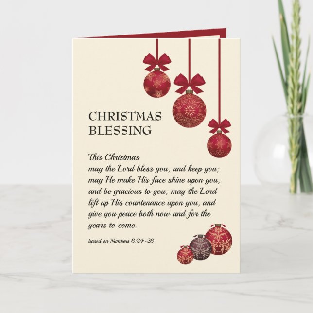 Christian | MAY THE LORD BLESS YOU | Christmas Holiday Card (Front)