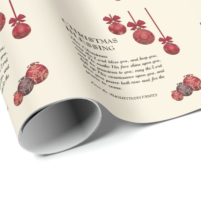 Christian | MAY THE LORD BLESS YOU | Christmas  Wrapping Paper (Roll Corner)