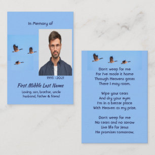 Christian Memorial Keepsake Canada Goose Outdoors Business Card