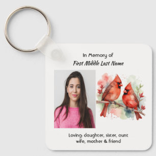 Christian Memorial Keepsake Cardinal Bird Key Ring