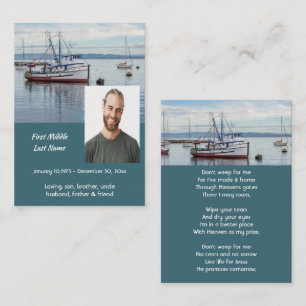 Christian Memorial Keepsake Commercial Fisherman Calling Card