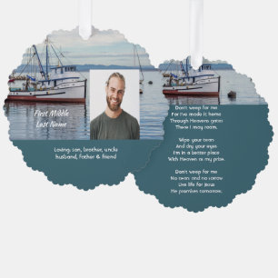 Christian Memorial Keepsake Commercial Fisherman Tree Decoration Card