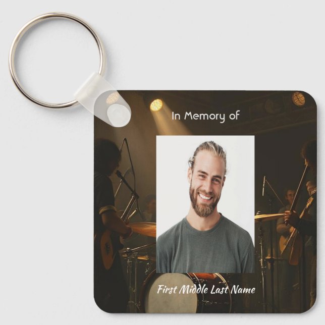 Christian Memorial Keepsake Drummer Drums Band  Key Ring (Front)