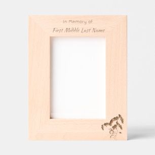 Christian Memorial Keepsake Geranium Flower Etched Frames