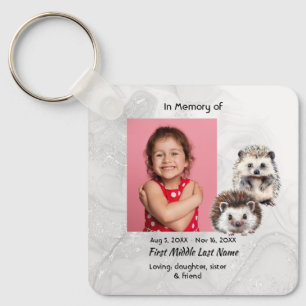 Christian Memorial Keepsake Hedgehog Children Key Ring