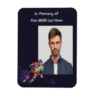Christian Memorial Keepsake Hockey Player Sport Magnet