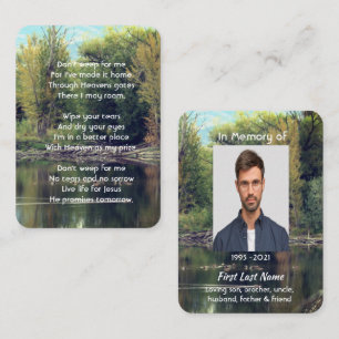Christian Memorial Keepsake Lake Pond Park Ducks Business Card