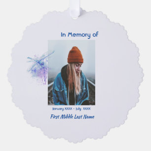 Christian Memorial Keepsake Memorial Dragonfly Tree Decoration Card