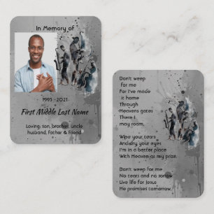 Christian Memorial Keepsake Music Jazz Band Business Card