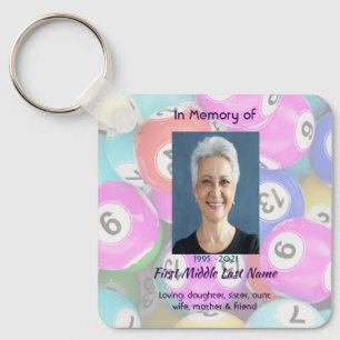 Christian Memorial Photo Keepsake Bingo Game  Key Ring