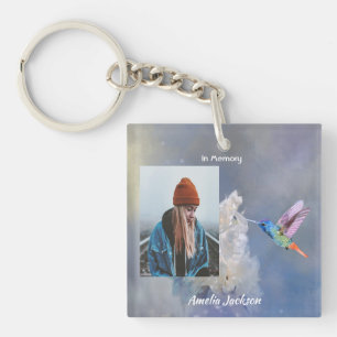 Christian Memorial Photo Keepsake Key Ring