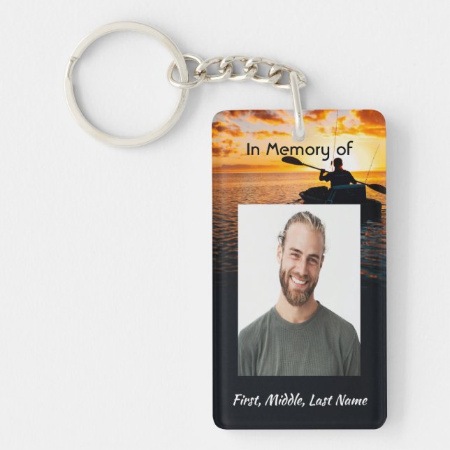 Christian Memorial Pocket Card Kayaking Sport  Key Ring (Front)