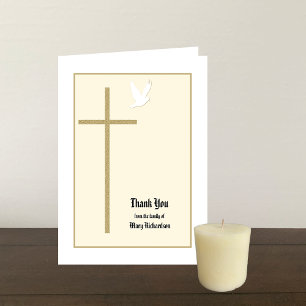 Christian Memorial Thank You Note Card