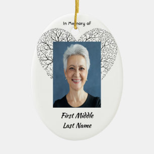 Christian Memorial Tree of Life Heart Love Ceramic Tree Decoration