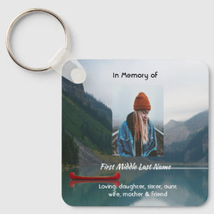 Christian Memorial Wilderness Lake Canoe Key Ring