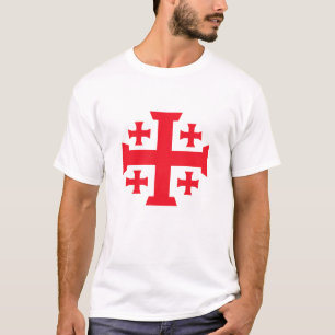 Christian Men Crusader T-Shirt Templar Cross Tee