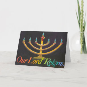 Christian Menora Holiday Card