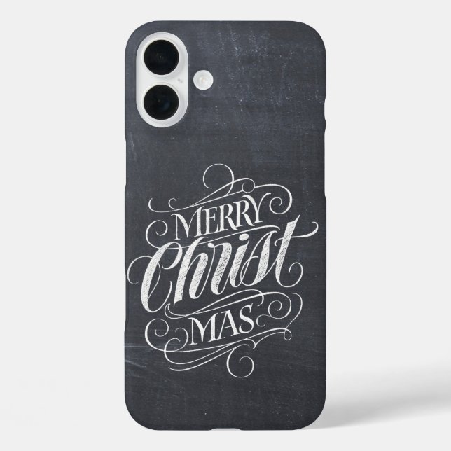 Christian Merry Christmas Chalkboard Calligraphy C Case-Mate iPhone Case (Back)